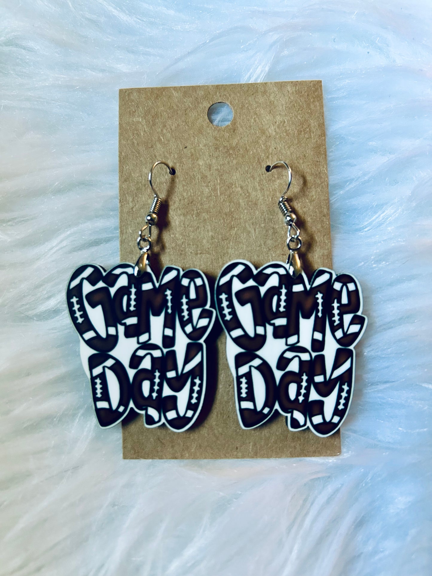 Game Day Football Earrings 1.5"