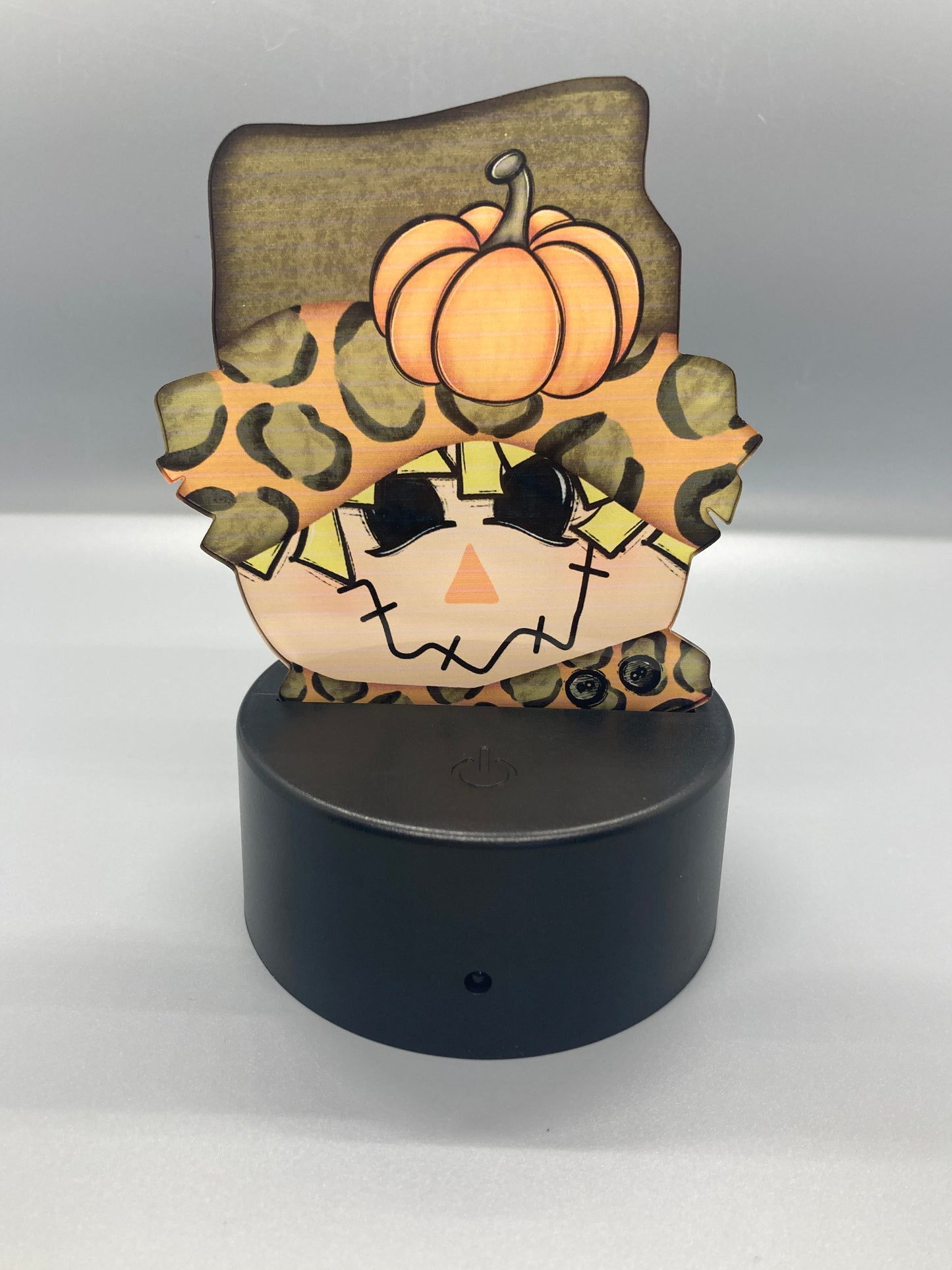Scarecrow Print Pumpkin (SCL07) - Scarecrow Shape Light