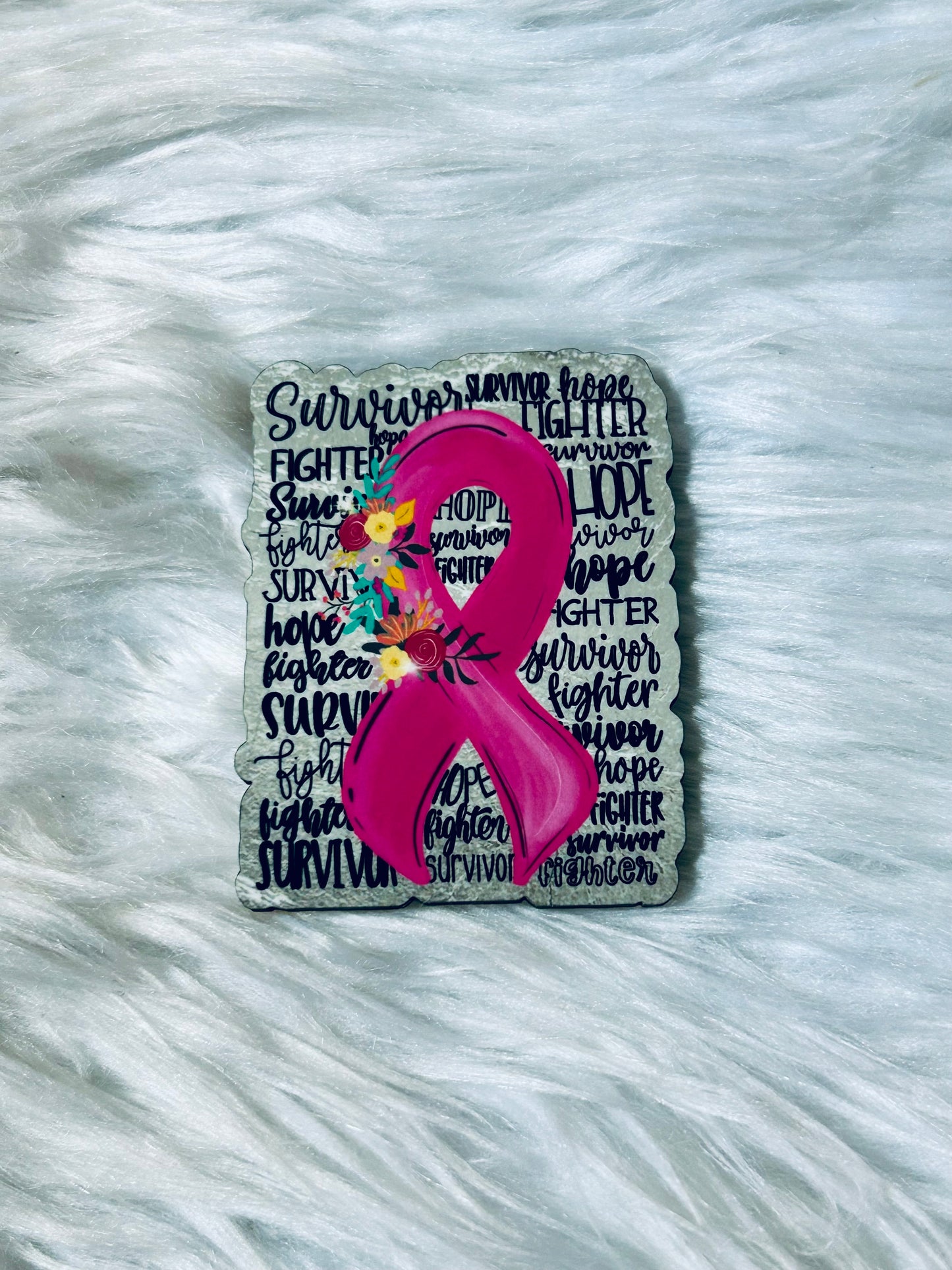 Breast Cancer Ribbon Matte Magnet