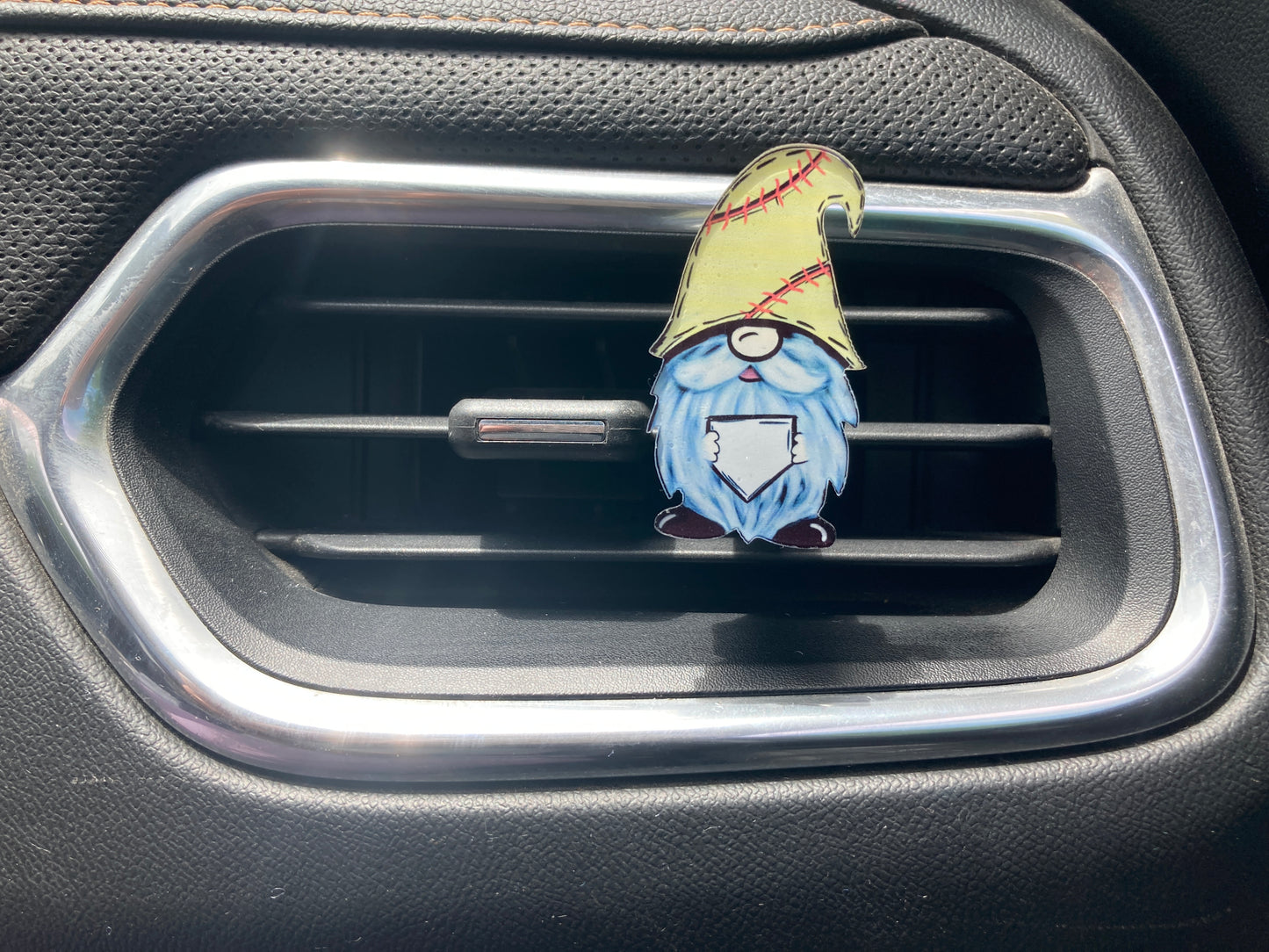 Softball Base (GN06) Gnome Acrylic 2" Vent Clip