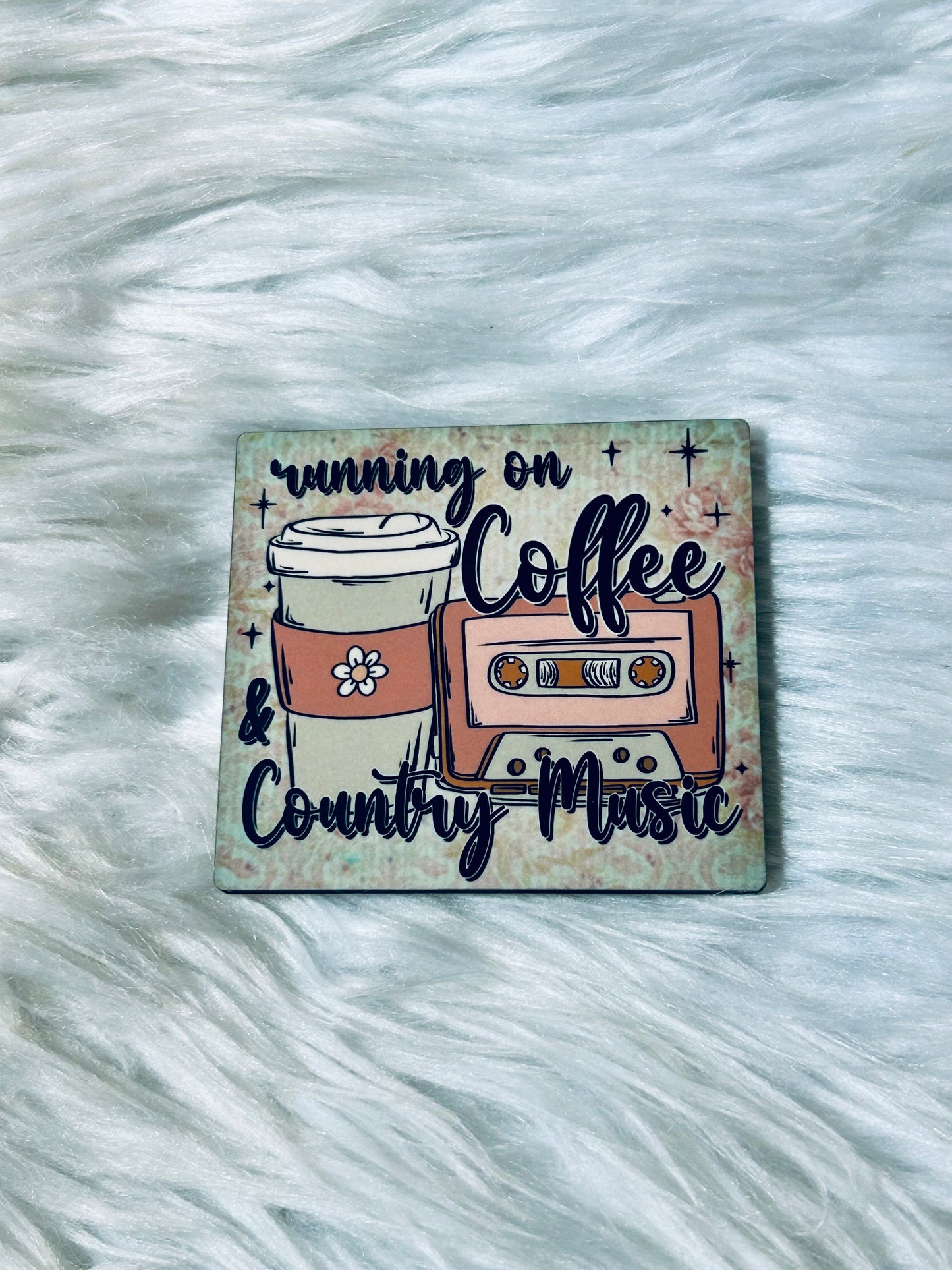 Country Music and Coffee Matte Magnet
