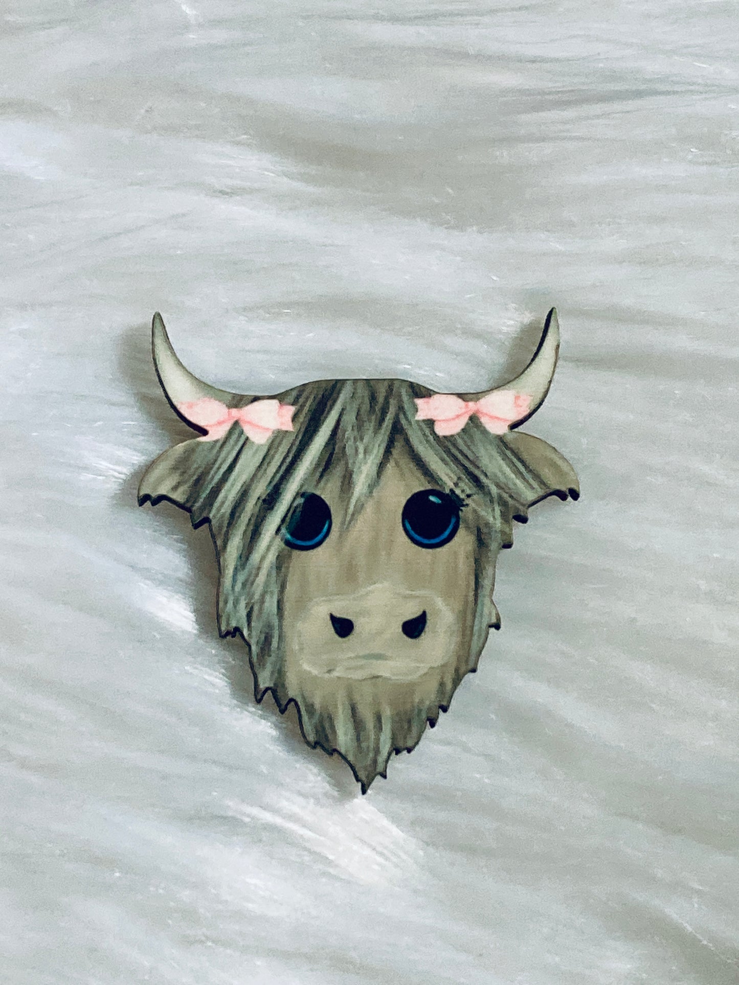 Highland Cow 2" Interchangable Shapes