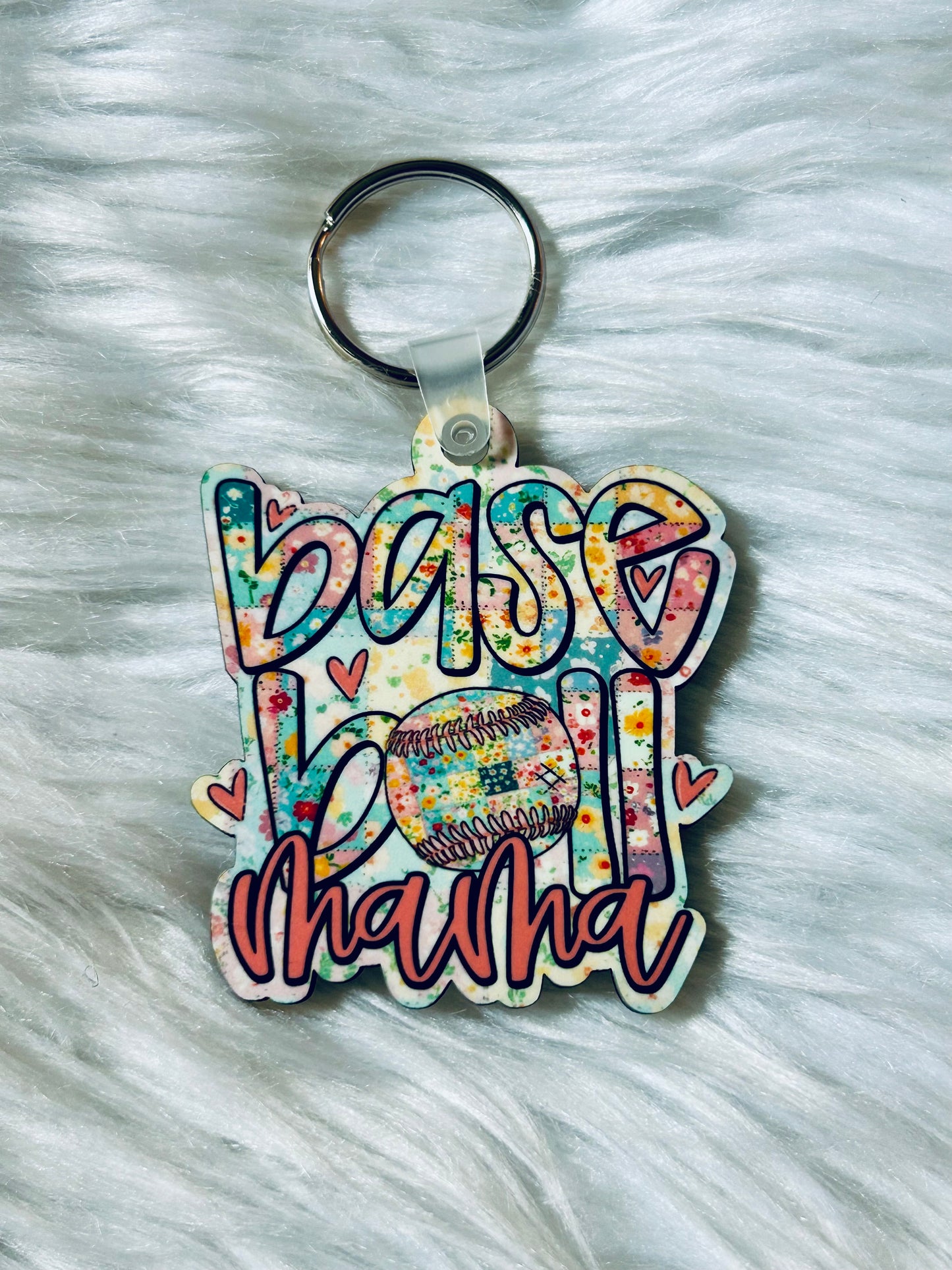Baseball Mama Keychain