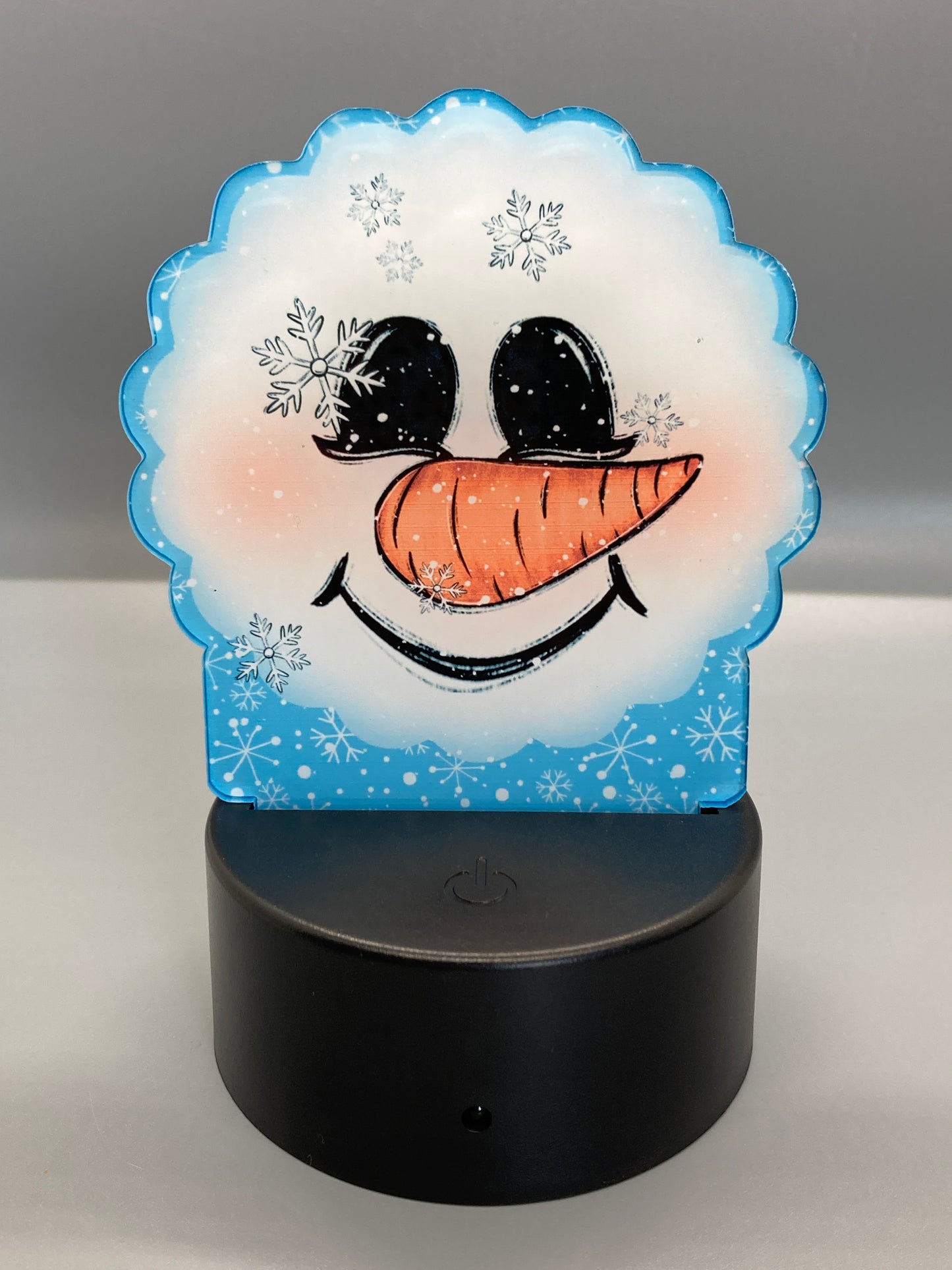 Snowman Face (SCL04) - Scallop Shape Light