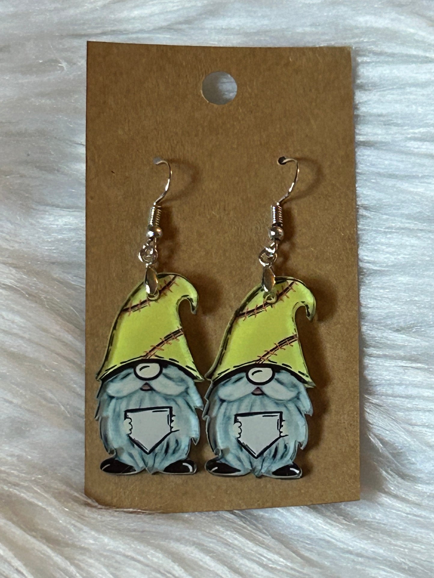 Softball Base (GN06) - Gnome Acrylic Earrings