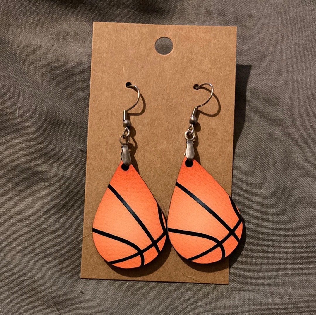 Basketball - Tear Drop Earrings