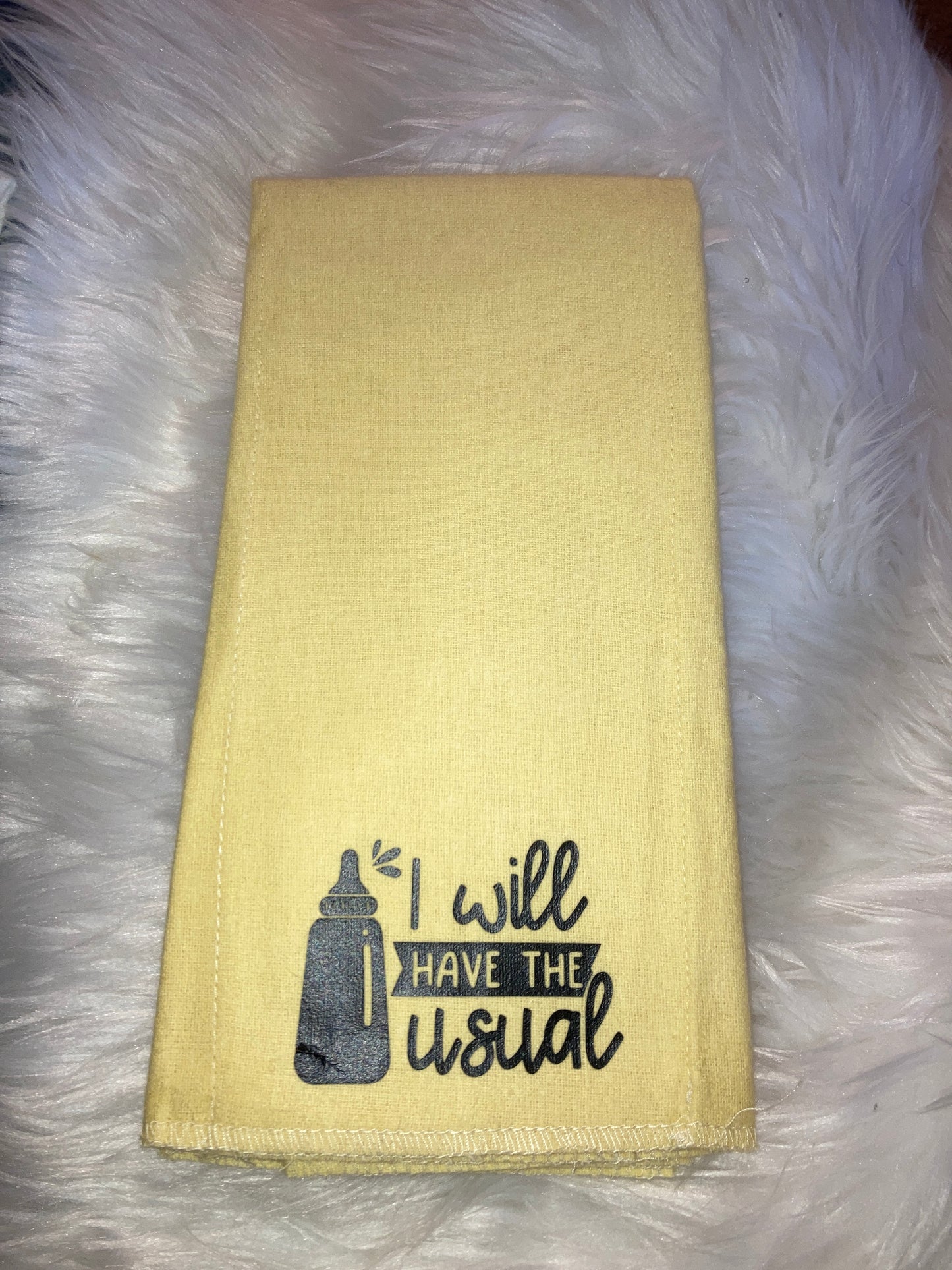I Will Have the Usual Burp Cloth Rag