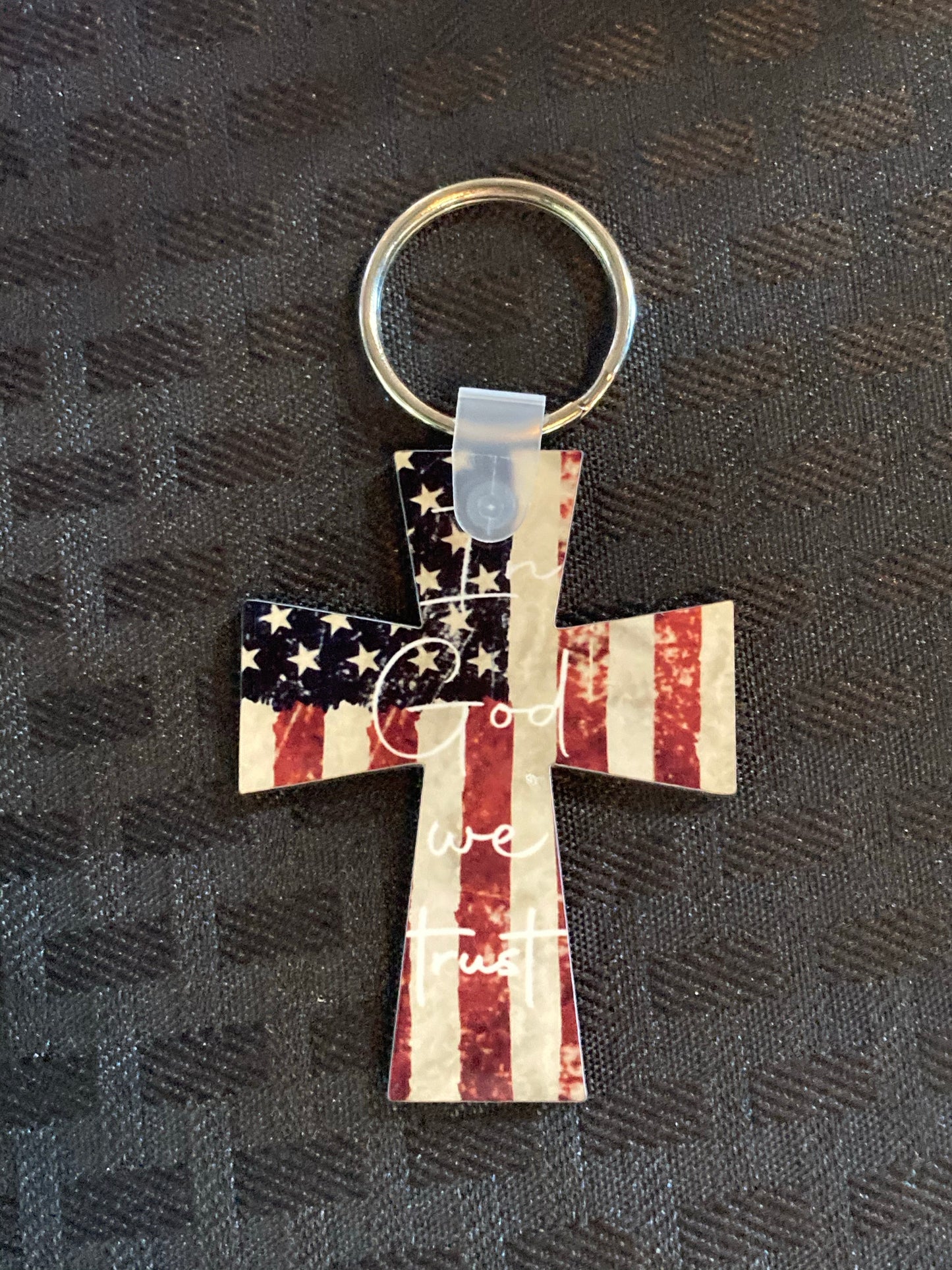 In God We Trust (CR04) - Cross Keychain