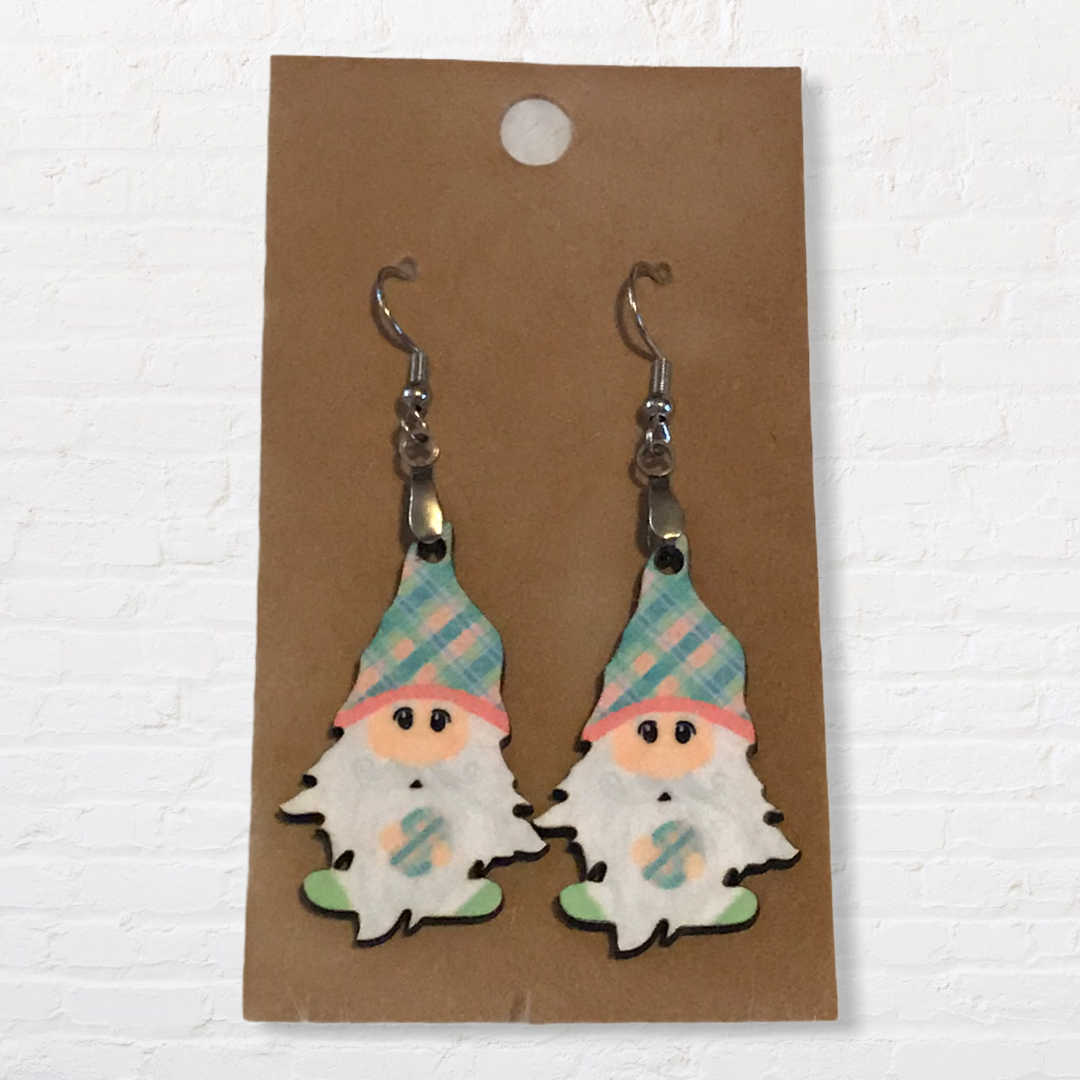 Easter Egg (G19) Gnome - 1.5" Earrings