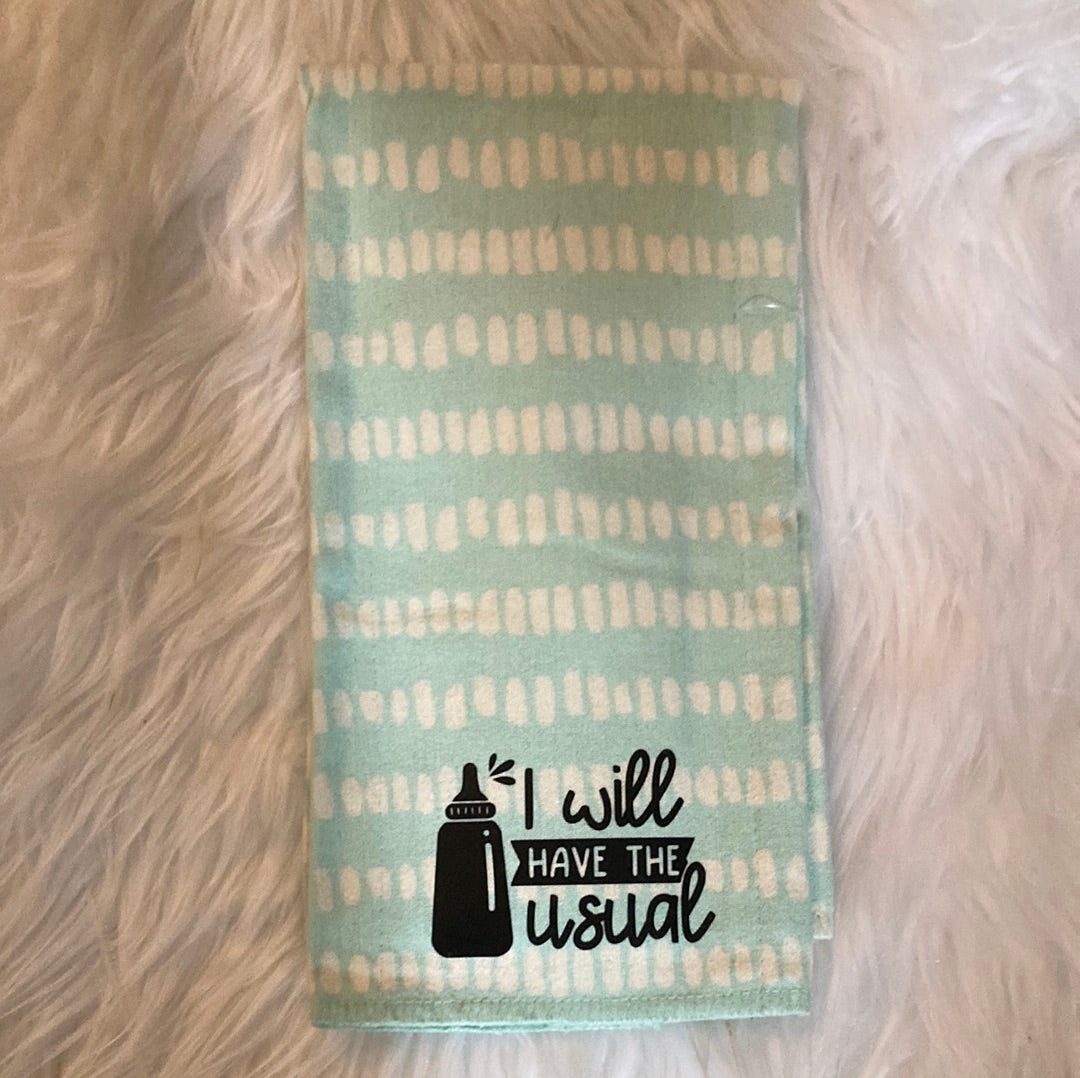 I Will Have the Usual Burp Cloth Rag