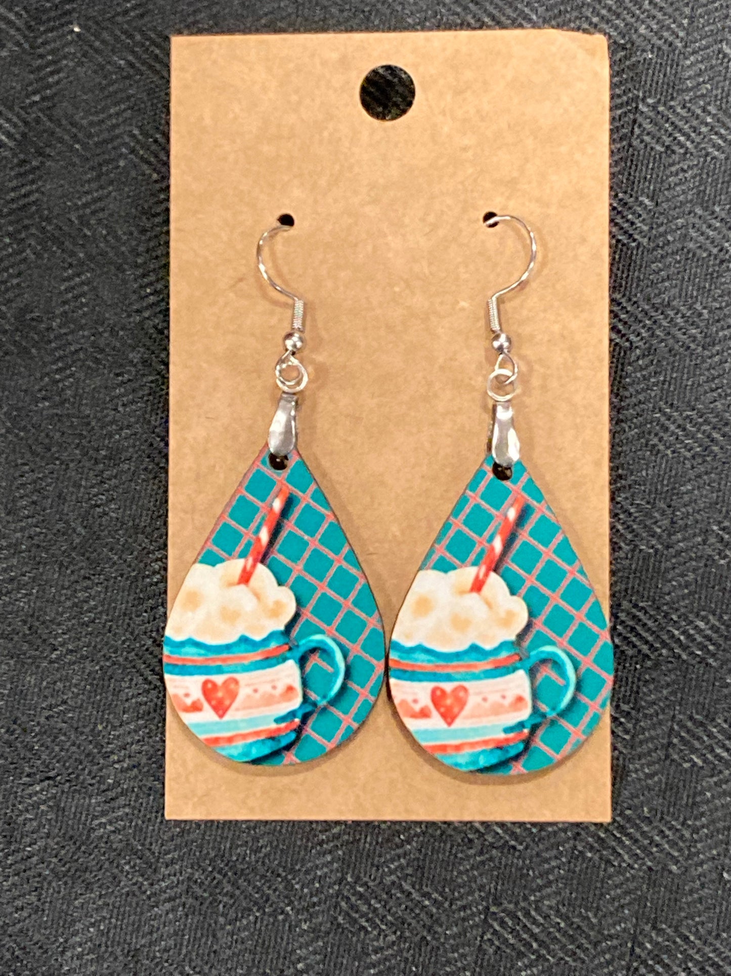 Cocoa Mug (TD09) - Tear Drop Earrings