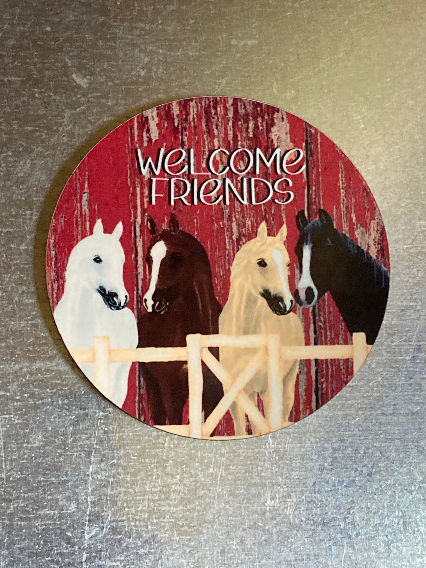 Welcome Friends - Circle Magnet - R42