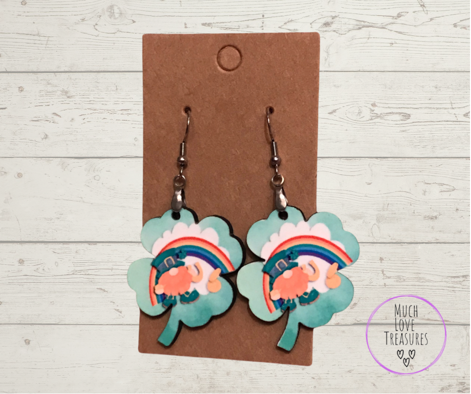 Over the Rainbow (C05) Clover Earrings