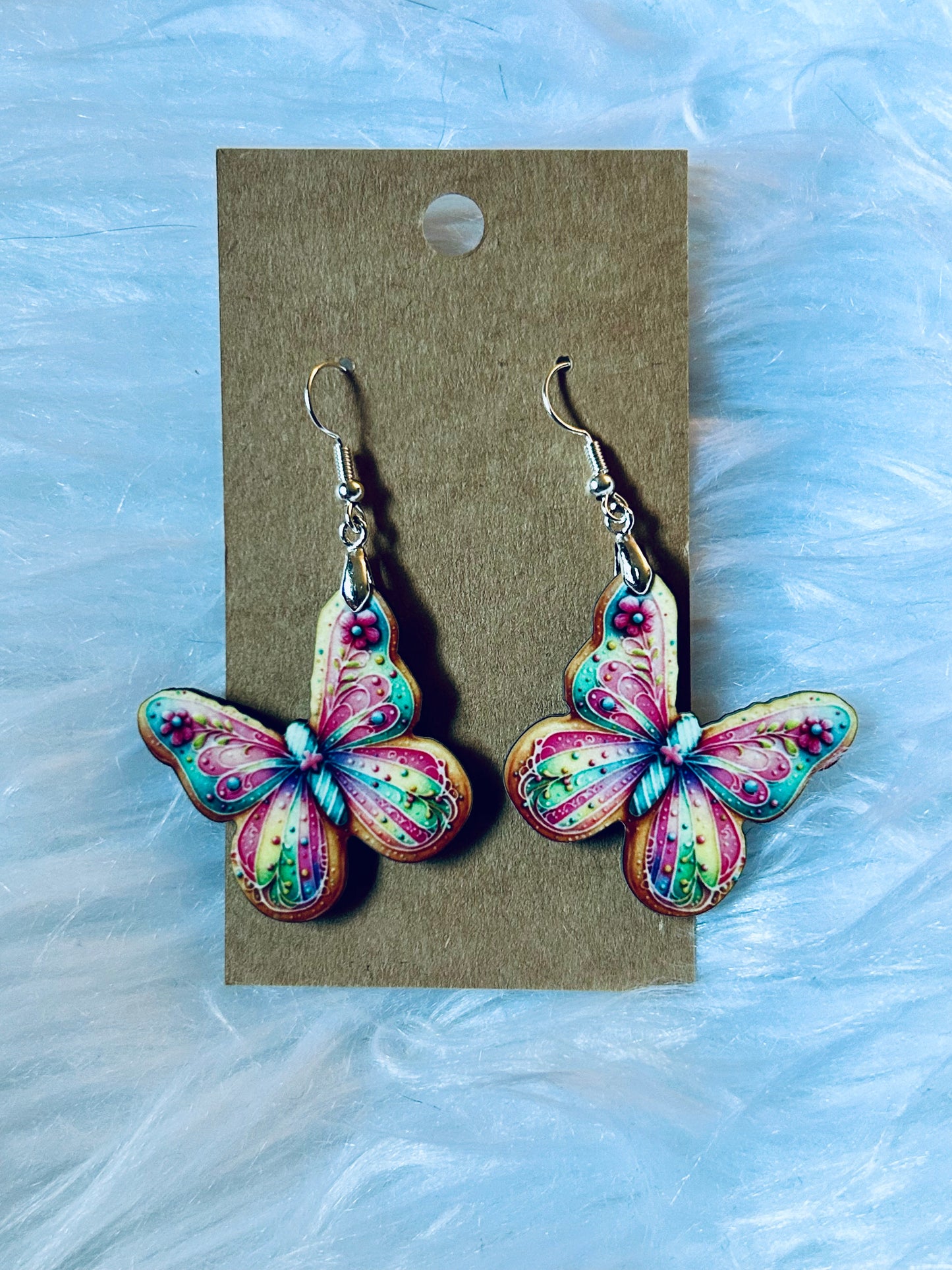 Butterfly Cookie Earrings 1.5"