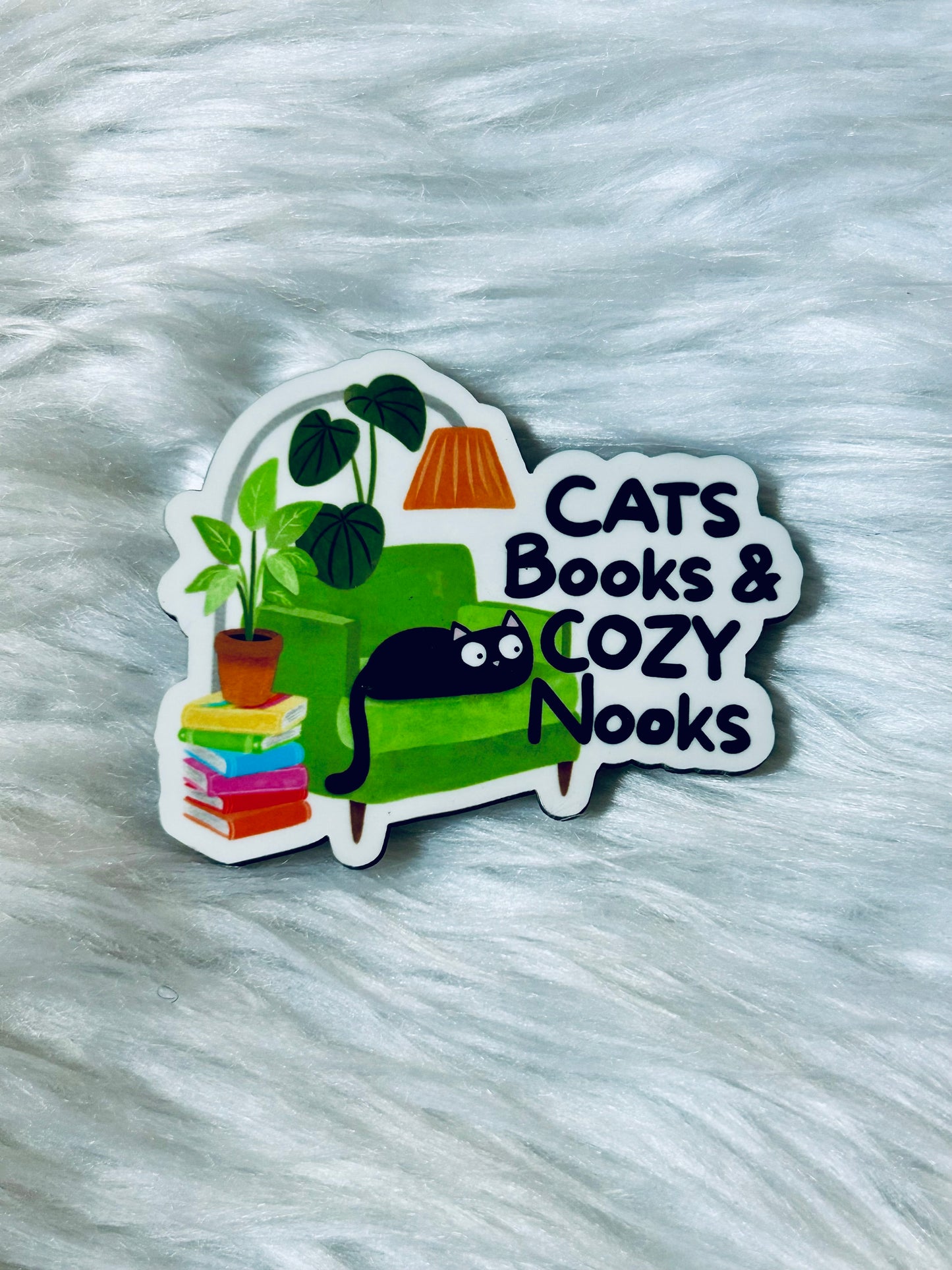 Cats Books and Cozy Nooks Matte Magnet