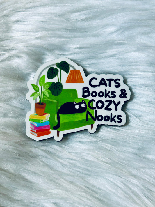 Cats Books and Cozy Nooks Matte Magnet
