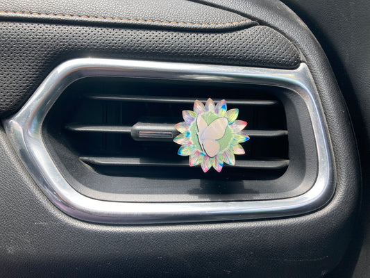 Pink Butterfly (SF24) Sunflower Acrylic 1.5" Vent Clip