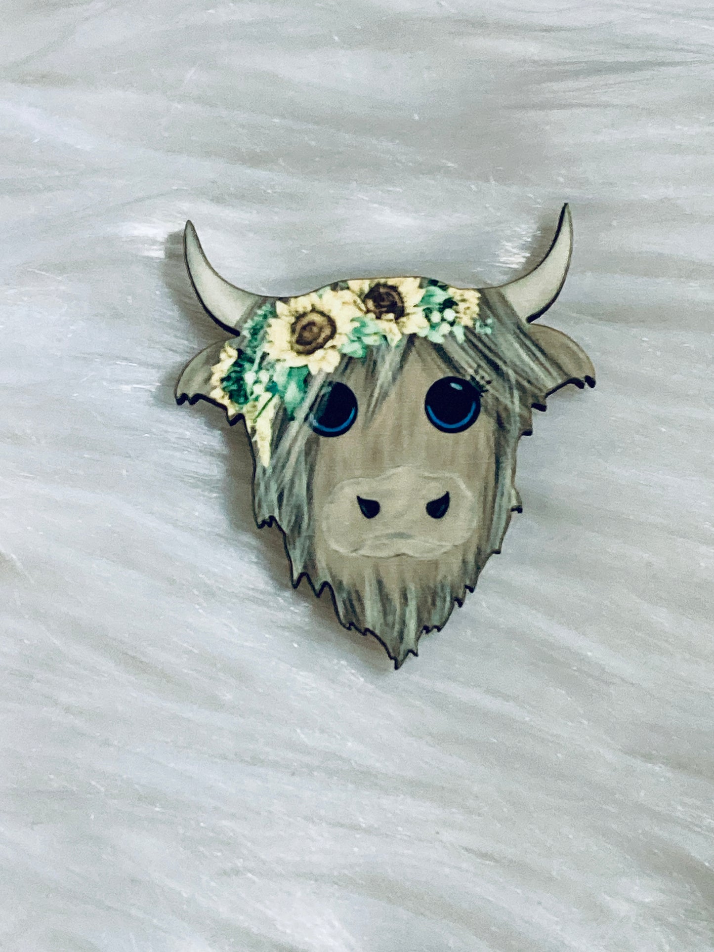Highland Cow 2" Interchangable Shapes