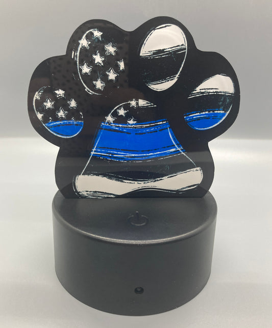 Police (PPL01) - Paw Print Shape Light
