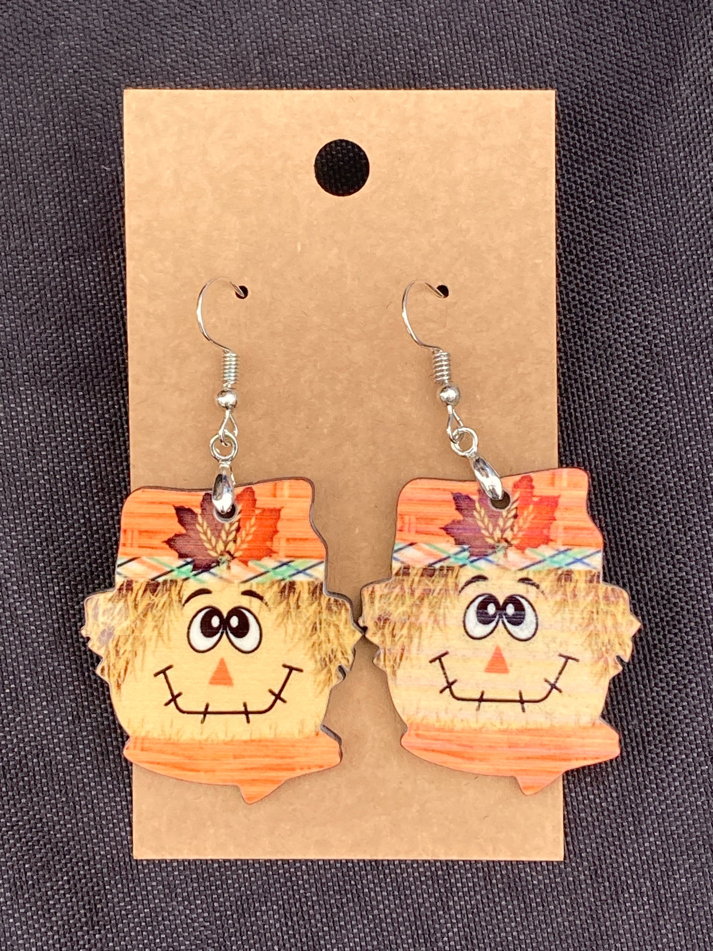 Leaves (SC04) - Scarecrow Earrings 1.5"