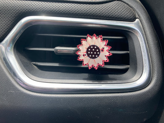 Ladybug (SF25) Sunflower Acrylic 1.5" Vent Clip
