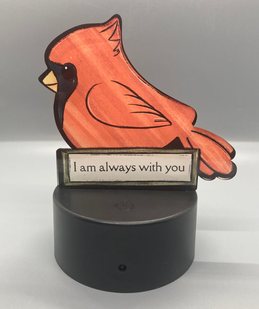 Red I am Always With You (CL04) - Cardinal Shape Light