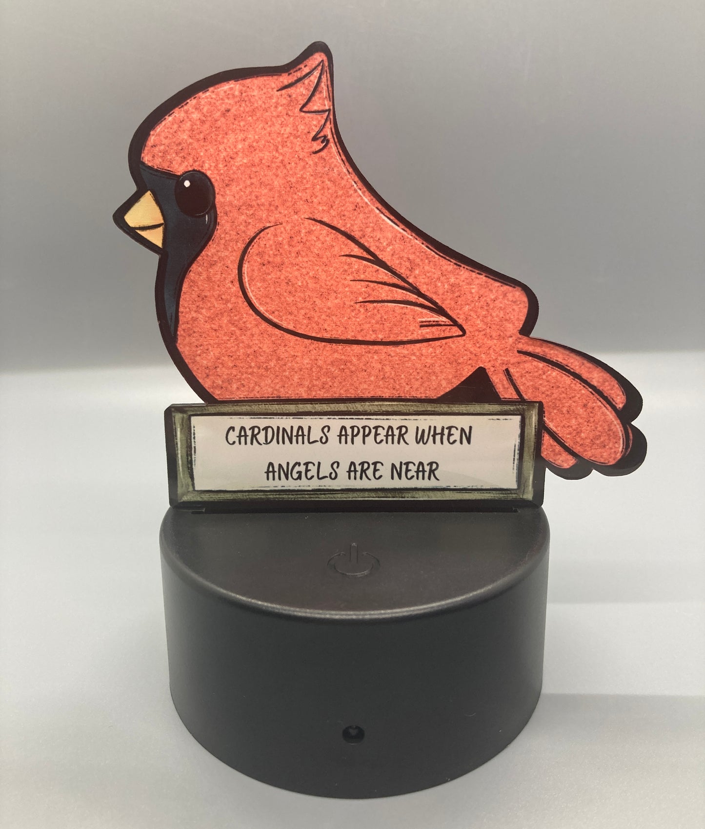 Red Glitter Cardinals Appear with Angels are Near (CL08) - Cardinal Shape Light