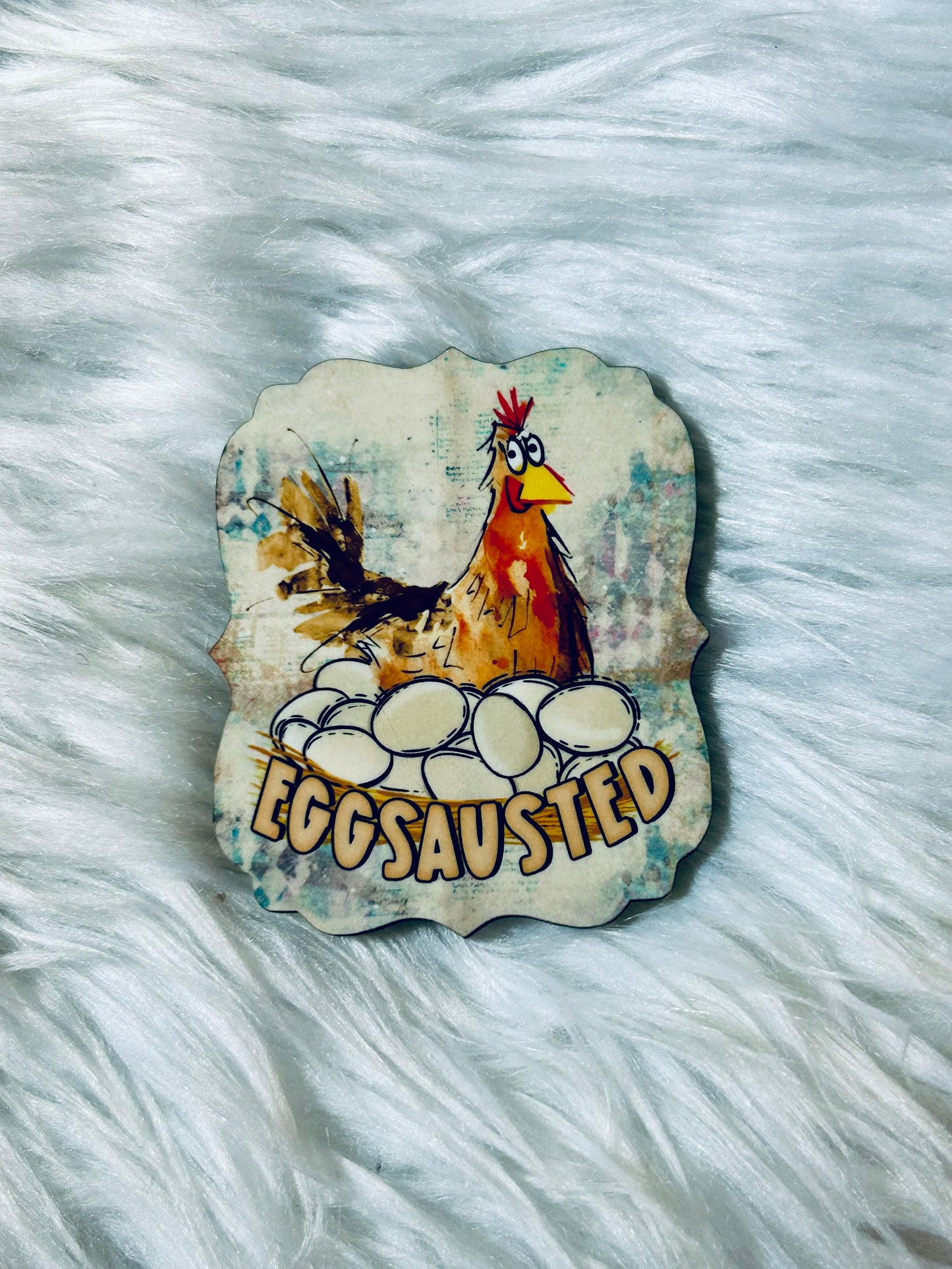 Eggsausted  Matte Magnet