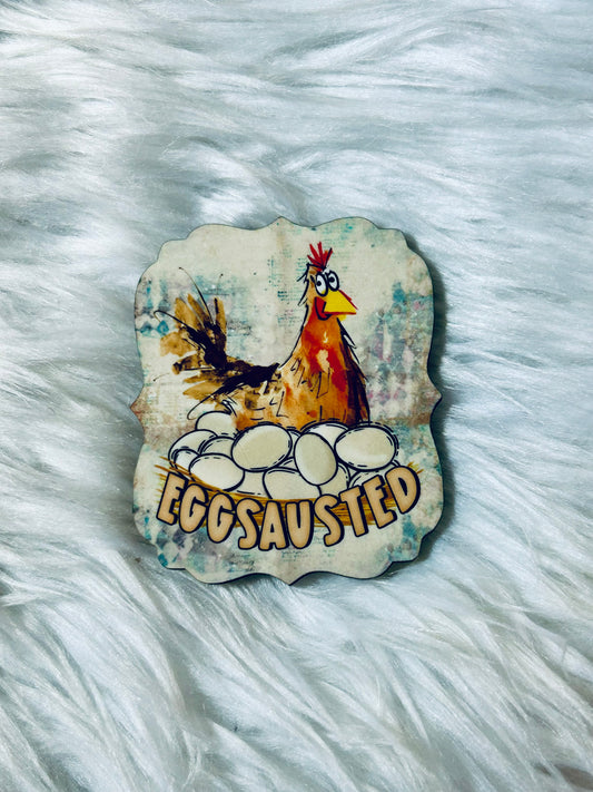 Eggsausted  Matte Magnet