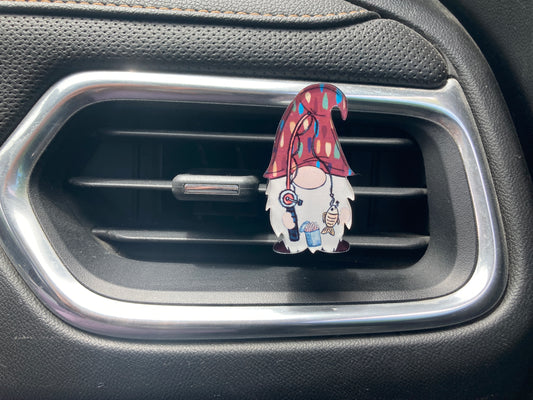 Fishing (GN48) Gnome Acrylic 2" Vent Clip