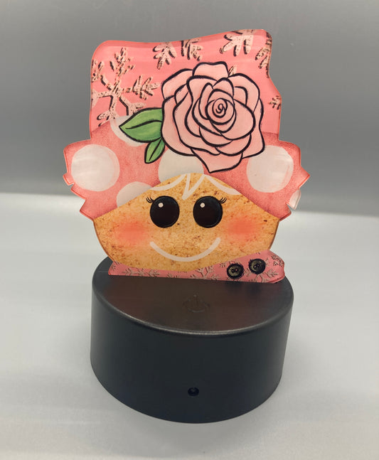 Gingerbread Pink Flower(SCL02) - Scarecrow Shape Light
