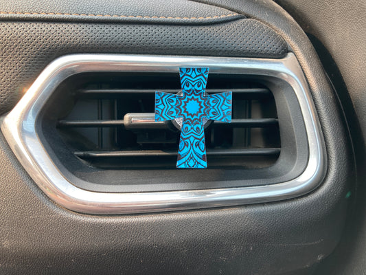 Mandala (CR10) Cross Acrylic 2" Vent Clip
