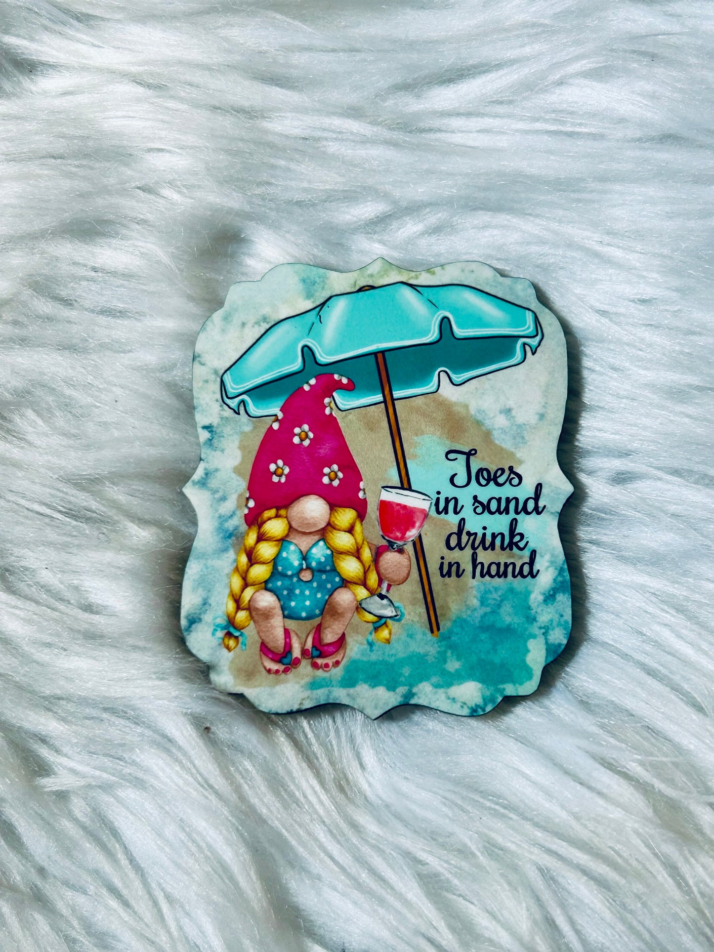 Toes In The Sand Matte Magnet