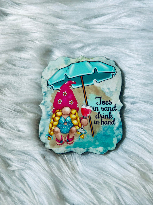 Toes In The Sand Matte Magnet