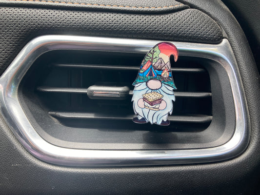 Camping (GN13) Gnome Acrylic 2" Vent Clip
