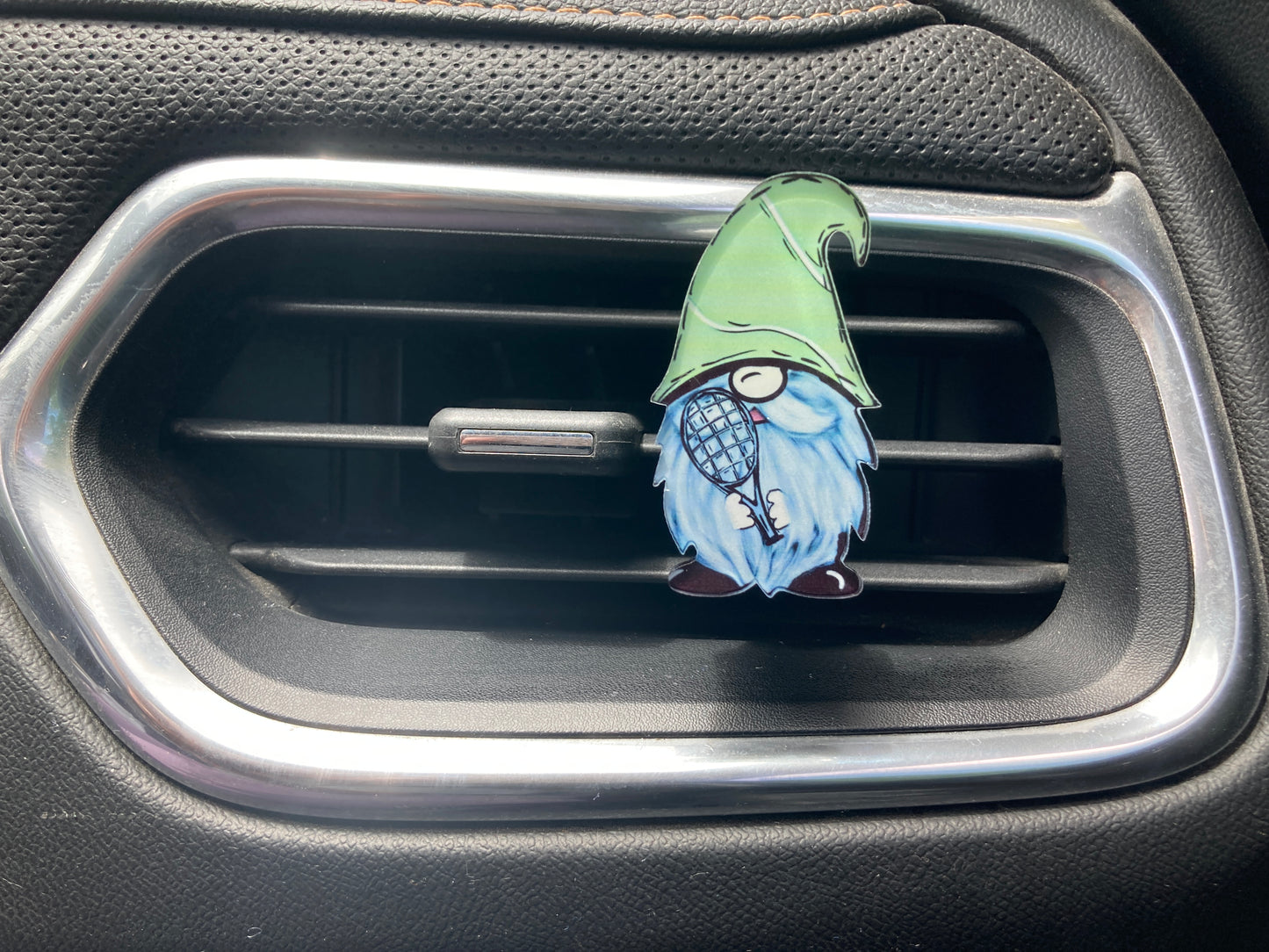 Tennis (GN07) Gnome Acrylic 2" Vent Clip