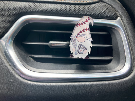 Baseball Bat Ball (GN46) Gnome Acrylic 2" Vent Clip