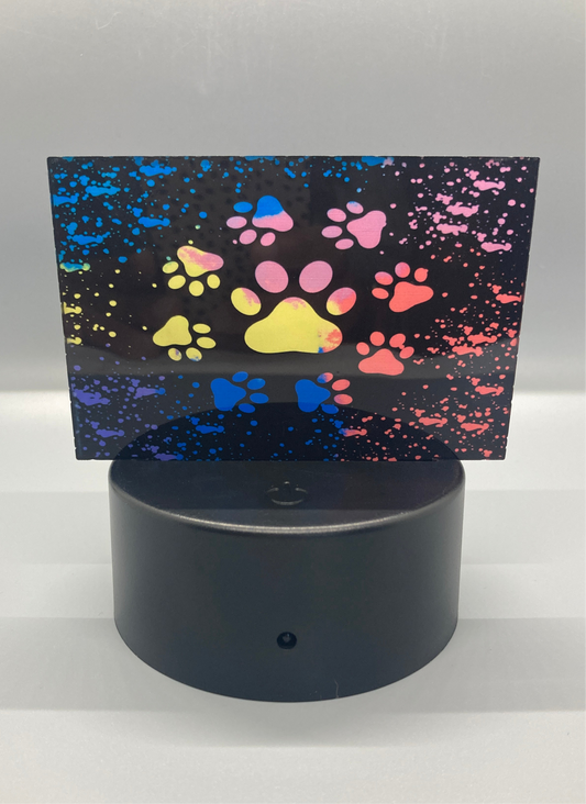 Multi Paw Print (RL07) - Rectangle Shape Light