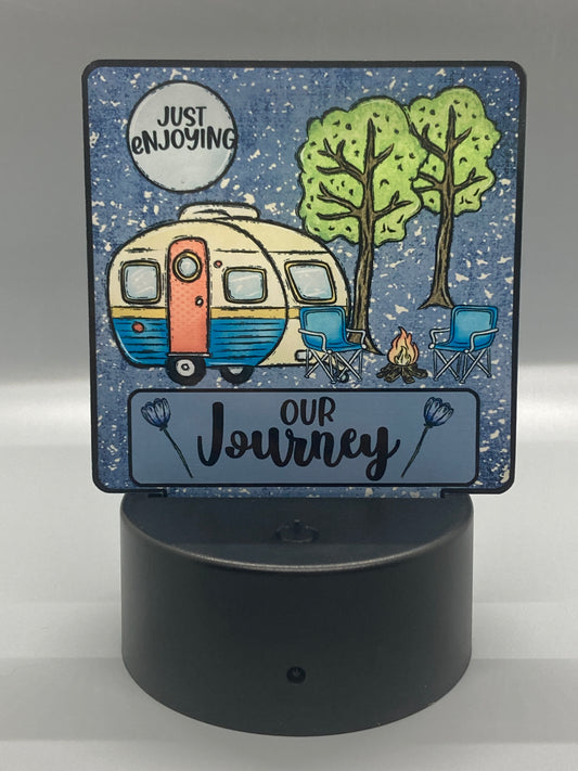 Just Enjoying Our Journey Camper (SL13) - Square Shape Light