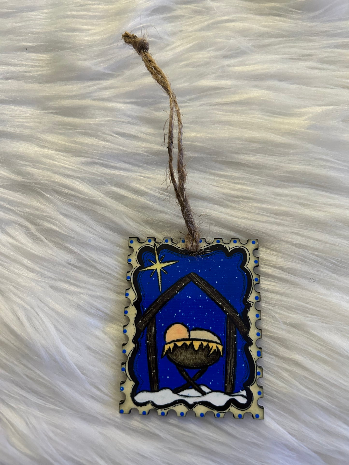 Nativity (STS19) - Stamp Shape Ornament