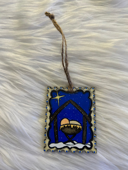 Nativity (STS19) - Stamp Shape Ornament