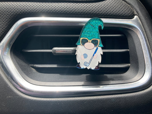 Golf (GN51) Gnome Acrylic 2" Vent Clip