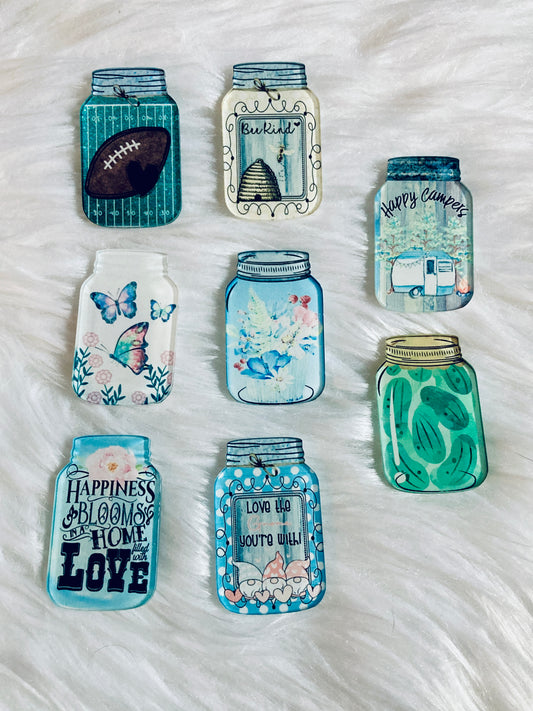 Mason Jar Shape Acrylic 2" Interchangable Shapes