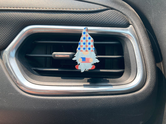 Americana (G04) Gnome with Feet 2" Vent Clip