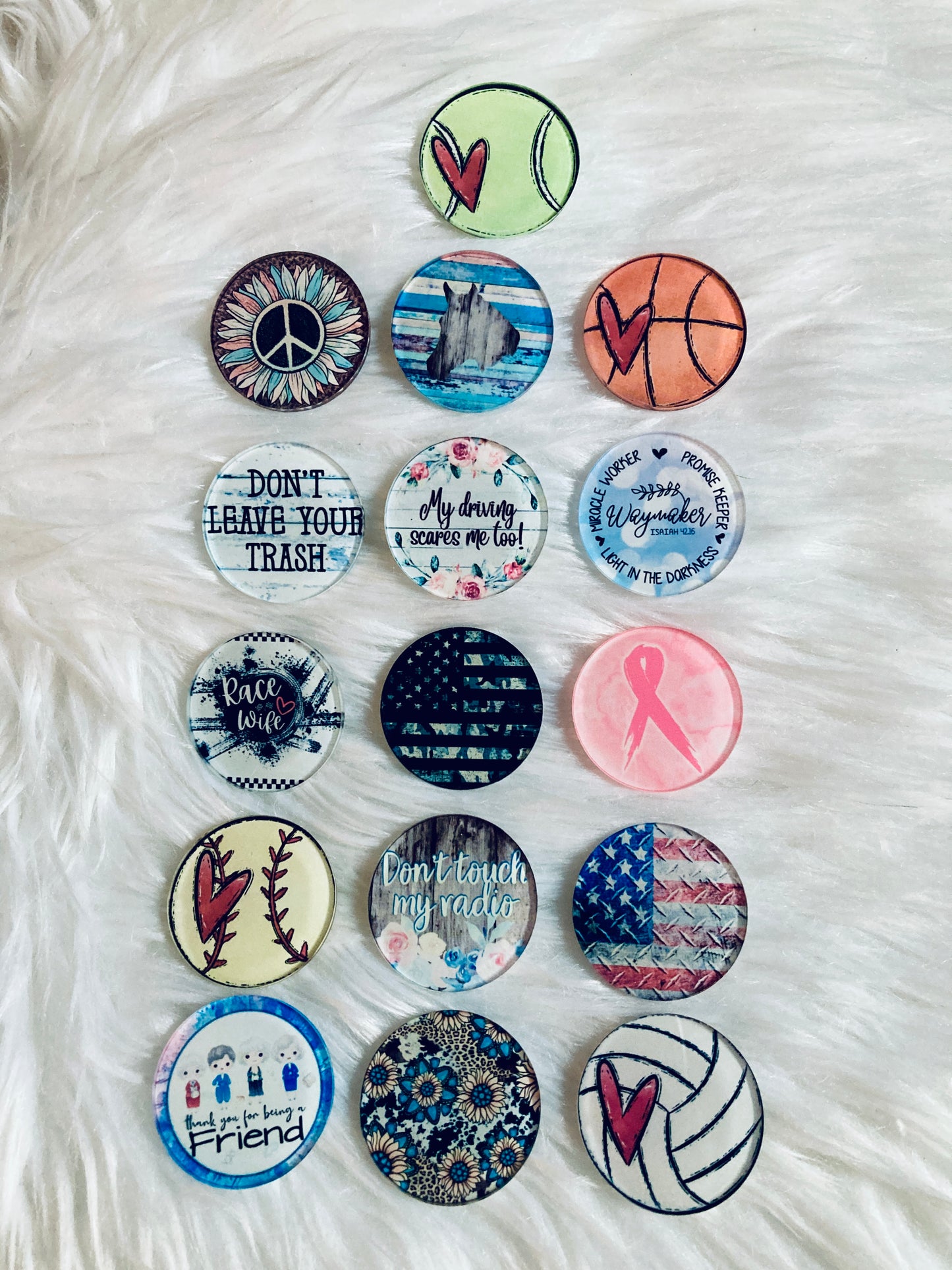 Round Acrylic 1.5" Interchangable Shapes
