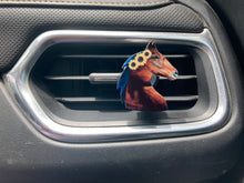 Load image into Gallery viewer, Dark Brown with Sunflowers (HH04) Horse 2&quot; Vent Clip