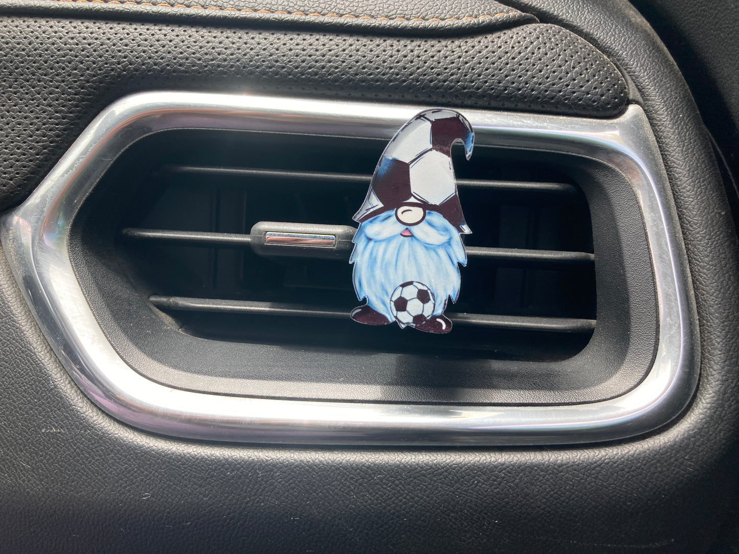 Soccer (GN15) Gnome Acrylic 2" Vent Clip