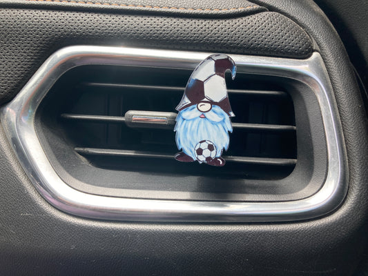 Soccer (GN15) Gnome Acrylic 2" Vent Clip