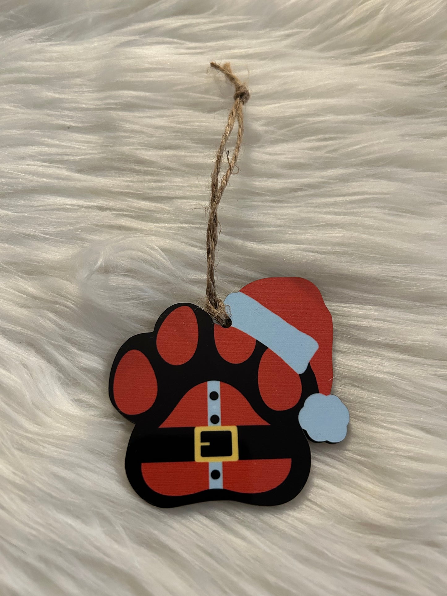 Santa Suit (SHP11) - Santa Hat Paw Shape Ornament