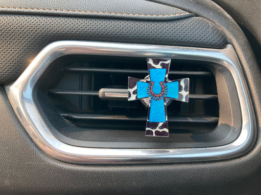 Horseshoe (CR15) Cross Acrylic 2" Vent Clip